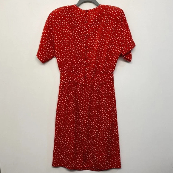 Vintage Dress Allison Smith Red Dot Button Back Sheath - Picture 2 of 9